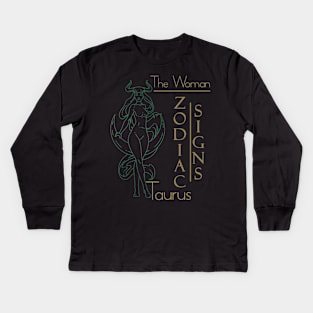 The woman Taurus Kids Long Sleeve T-Shirt